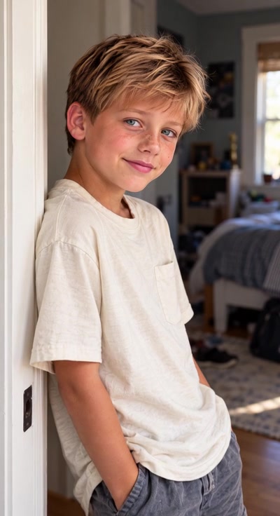 Eli leaning in a doorway