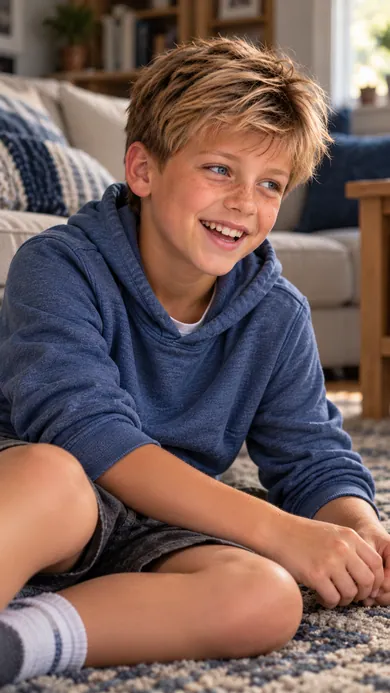 Eli in His Blue Hoodie