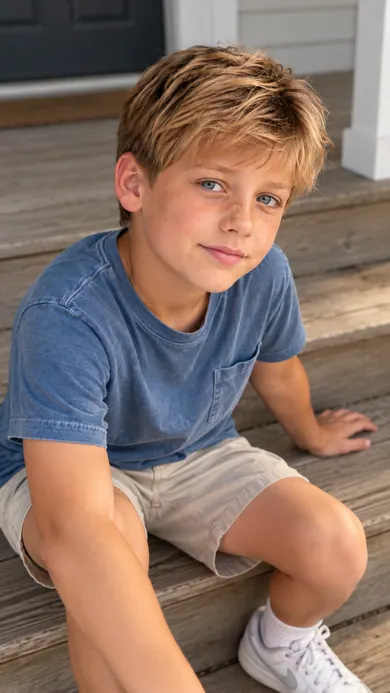 Eli on the Wooden Porch